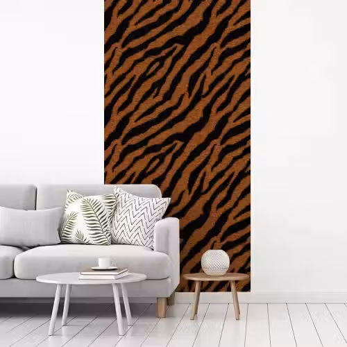 Tijger - Vacht - Zwart fotobehang vinyl groot 64 -woonkamer