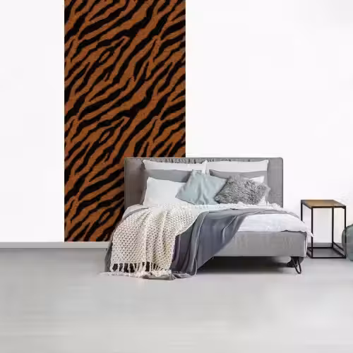 Tijger - Vacht - Zwart fotobehang vinyl groot 64 -slaapkamer