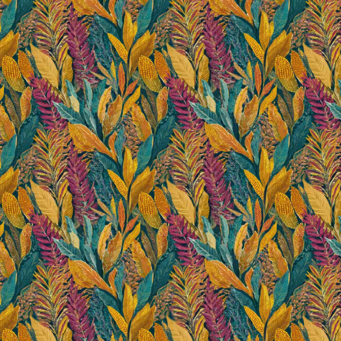 Behang - Tropische - Botanisch - Patroon - Kleurrijk - Exotisch