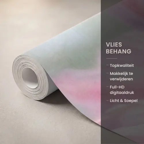 Tulpen - Veld - Lente - Roze Behang Vlies klein -USP_closeupNL