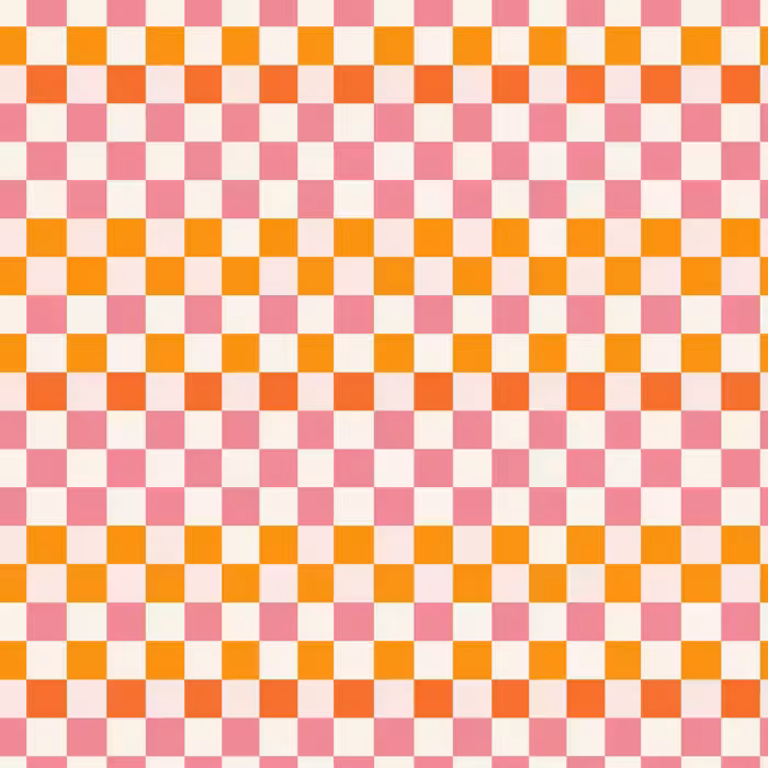 Behang - Vierkant - Patroon - Oranje