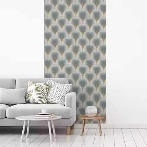 Waaier - Klassiek - Blauw fotobehang vinyl groot 64 -woonkamer
