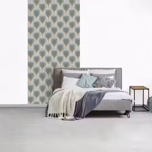 Waaier - Klassiek - Blauw fotobehang vinyl groot 64 -slaapkamer