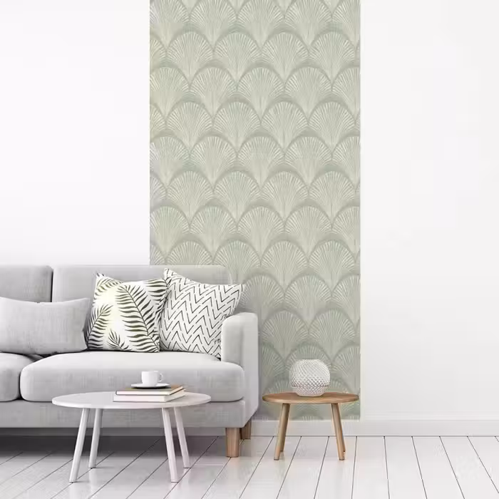 Waaiers - Patroon - Groen fotobehang vinyl groot 64 -woonkamer