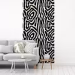 Zebra - Abstract - Zwart fotobehang vinyl groot 64 -woonkamer