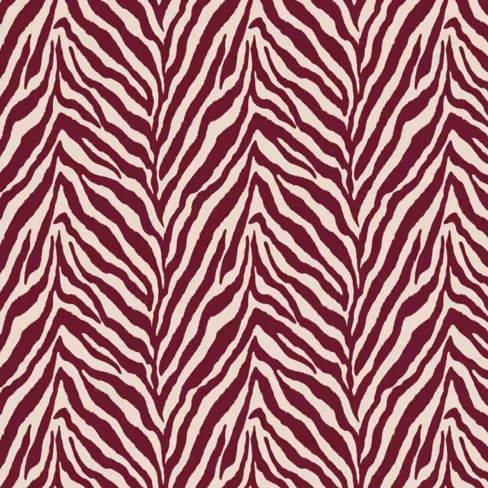 Behang - Zebra - Motief - Bordeaux - Rood