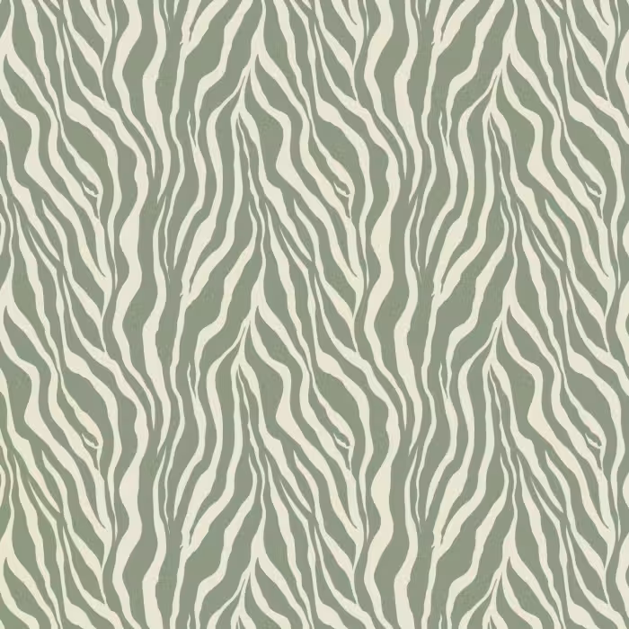 Behang - Zebra - Motief - Groen