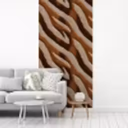 Zebra - Patroon - Bruin fotobehang vinyl groot 64 -woonkamer