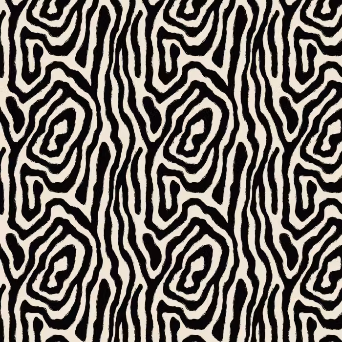 Behang - Zebra - Zwart - Abstract