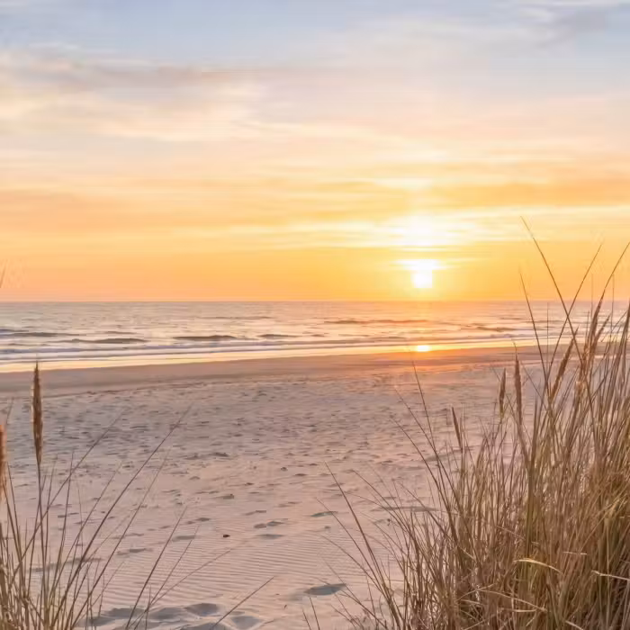 Behang - Zonsondergang - Duinen - Zee