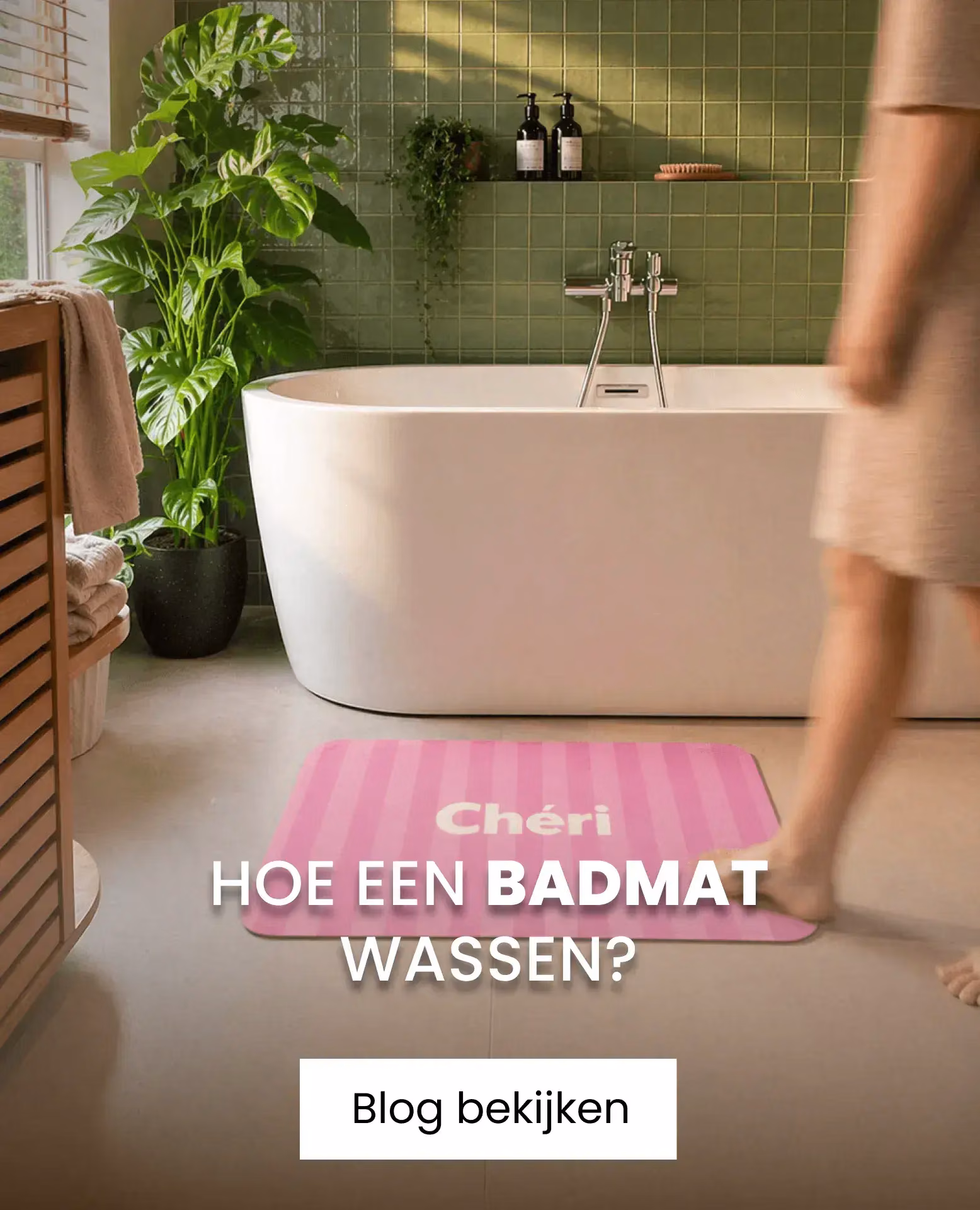 roze badmat