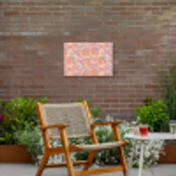 Abstract - Multi - Kleur - Verf Tuinposter op houten frame 2 cm dik klein 845 -sfeer3