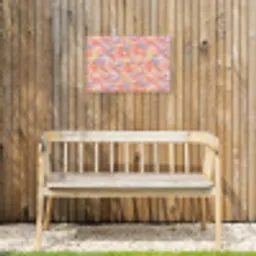 Abstract - Multi - Kleur - Verf Tuinposter op houten frame 2 cm dik klein 845 -sfeer4