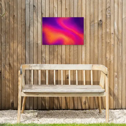 Abstract - Patroon - Kleurverloop Tuinposter op houten frame 2 cm dik klein -sfeer4