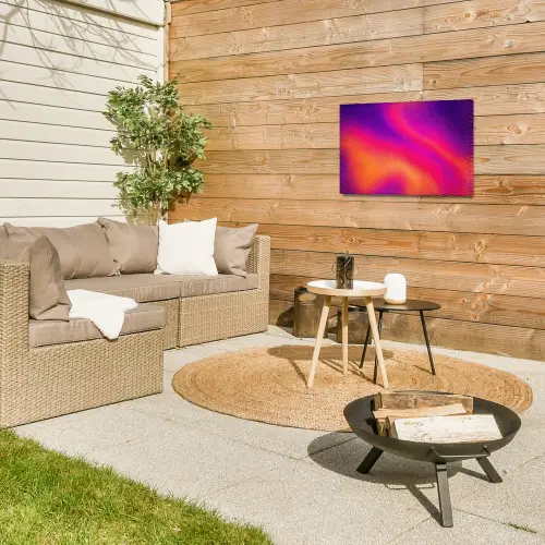 Abstract - Patroon - Kleurverloop Tuinposter op houten frame 2 cm dik klein -sfeer2