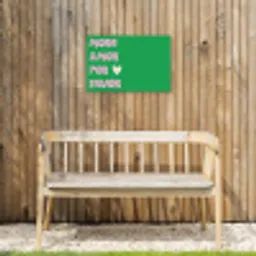 Amor - Valentijn - Groen - Tekst Tuinposter op houten frame 2 cm dik klein -sfeer4