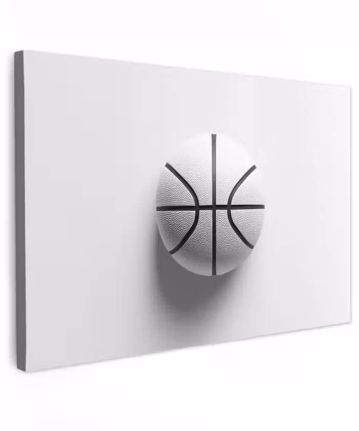 Buiten canvas - Basketbal - Wit - Schaduw - Lijnen
