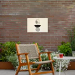 Beige - Japandi - Wabi sabi Tuinposter op houten frame 2 cm dik klein -sfeer3