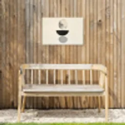 Beige - Japandi - Wabi sabi Tuinposter op houten frame 2 cm dik klein -sfeer4