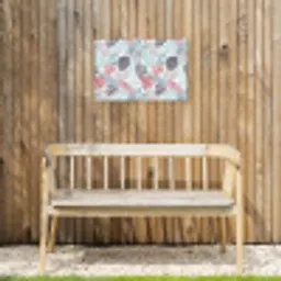 Bladeren - Jungle - Pastel - Tropisch Tuinposter op houten frame 2 cm dik klein -sfeer4