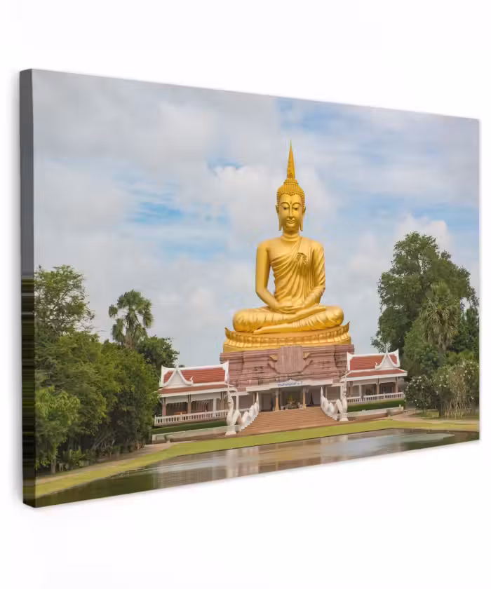 Buiten canvas - Boeddha - Buddha beeld - Goud - Religie