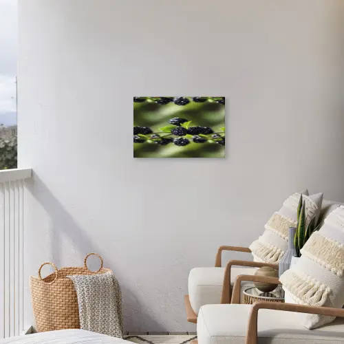 Bramen - Bladeren - Tros Tuinposter op houten frame 2 cm dik klein 845 -sfeer1