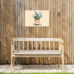Coffee - Blik - Minimalistisch - Bloemen Tuinposter op houten frame 2 cm dik klein -sfeer4