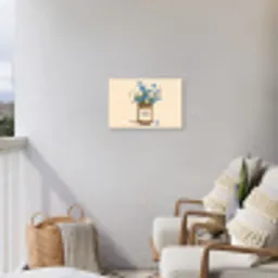 Coffee - Blik - Minimalistisch - Bloemen Tuinposter op houten frame 2 cm dik klein -sfeer1