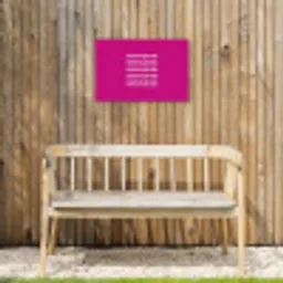 Focus on the good - Roze - wit Tuinposter op houten frame 2 cm dik klein -sfeer4
