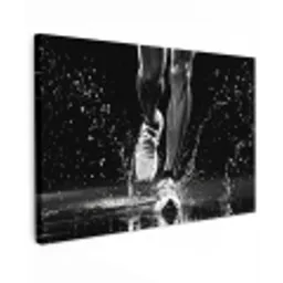 Hardloopschoenen - Rennen - Druppels - Zwart Tuinposter op houten frame 2 cm dik klein -3d