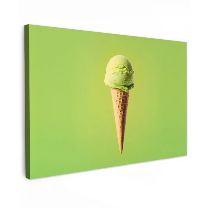 Hoorntje - Schepijs - Groen Tuinposter op houten frame 2 cm dik klein -3d