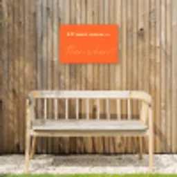 If not now then when - Oranje - Geel - Levendig Tuinposter op houten frame 2 cm dik klein -sfeer4