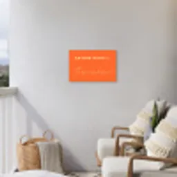If not now then when - Oranje - Geel - Levendig Tuinposter op houten frame 2 cm dik klein -sfeer1