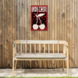 Kersen - Illustratie - Rood Tuinposter op houten frame 2 cm dik klein -sfeer4
