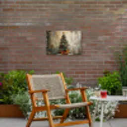Kerstboom - Vintage - Kerst - Cadeau Tuinposter op houten frame 2 cm dik klein -sfeer3
