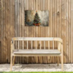 Kerstboom - Vintage - Kerst - Cadeau Tuinposter op houten frame 2 cm dik klein -sfeer4