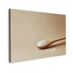 Lepel - Rijst - Hout - Beige Tuinposter op houten frame 2 cm dik klein -3d