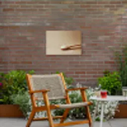Lepel - Rijst - Hout - Beige Tuinposter op houten frame 2 cm dik klein -sfeer3