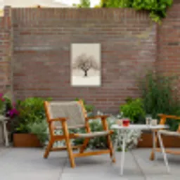 Lichtboom - Winter - Kerst - Meerkleurig Tuinposter op houten frame 2 cm dik klein -sfeer3