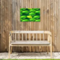 Limoen - Groen - Water Tuinposter op houten frame 2 cm dik klein 845 -sfeer4