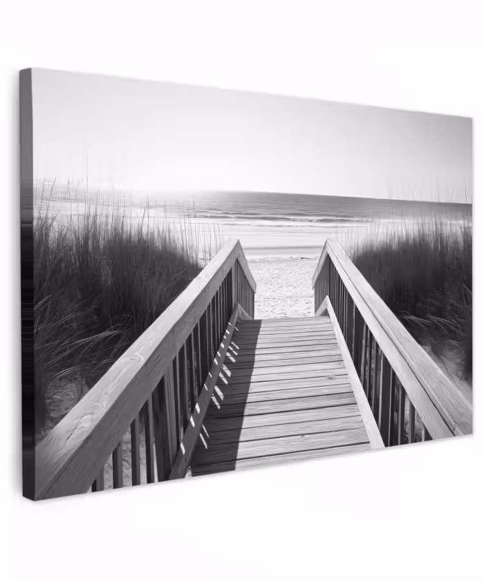 Buiten canvas - Loopbrug - Hout - Strand - Zee