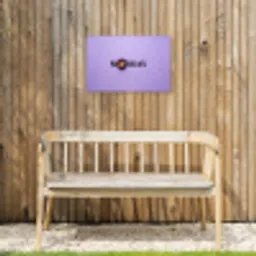 Maandag - Mok - Koffie - Paars Tuinposter op houten frame 2 cm dik klein -sfeer4