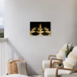 Schaakstuk - Koning - Schaakbord - Geblokt Tuinposter op houten frame 2 cm dik klein -sfeer1