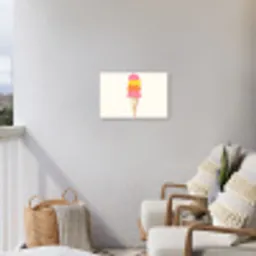 Schepijs - Hoorntje - Illustratie - Minimalistisch Tuinposter op houten frame 2 cm dik klein -sfeer1
