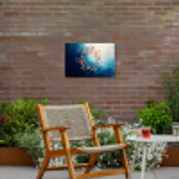 Zee - Vissen - Kleurrijk - Dynamisch Tuinposter op houten frame 2 cm dik klein -sfeer3