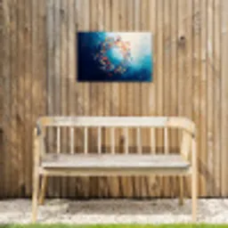Zee - Vissen - Kleurrijk - Dynamisch Tuinposter op houten frame 2 cm dik klein -sfeer4