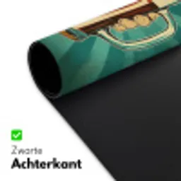 Bierglas - Schuim - Retro - Groen Muismat XXL klein -sfeer2