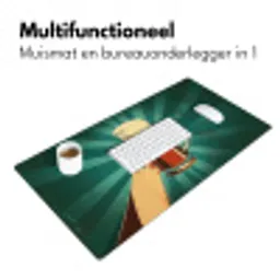 Bierglas - Schuim - Retro - Groen Muismat XXL klein -sfeer4