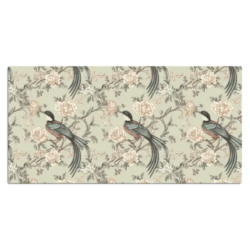Bloem - Vogel - Kleurrijk Muismat XXL klein 681 -3d_leeg