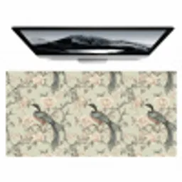 Bloem - Vogel - Kleurrijk Muismat XXL klein 681 -zzz3d